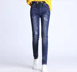 2019 женские джинсовые брюки джинсы женские джинсы черный цвет черный Донна стрейч брюки женские узкие брюки для женщин