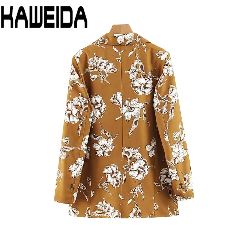 Women Floral Print Notched Collar Long Sleeve Blazer Single Button Pockets Coat Elegant Female Office Wear Tops Dropship Women Floral Print Notched Collar Long Sleeve Blazer Single Button Pockets Coat Elegant Female Office Wear Tops Dropship