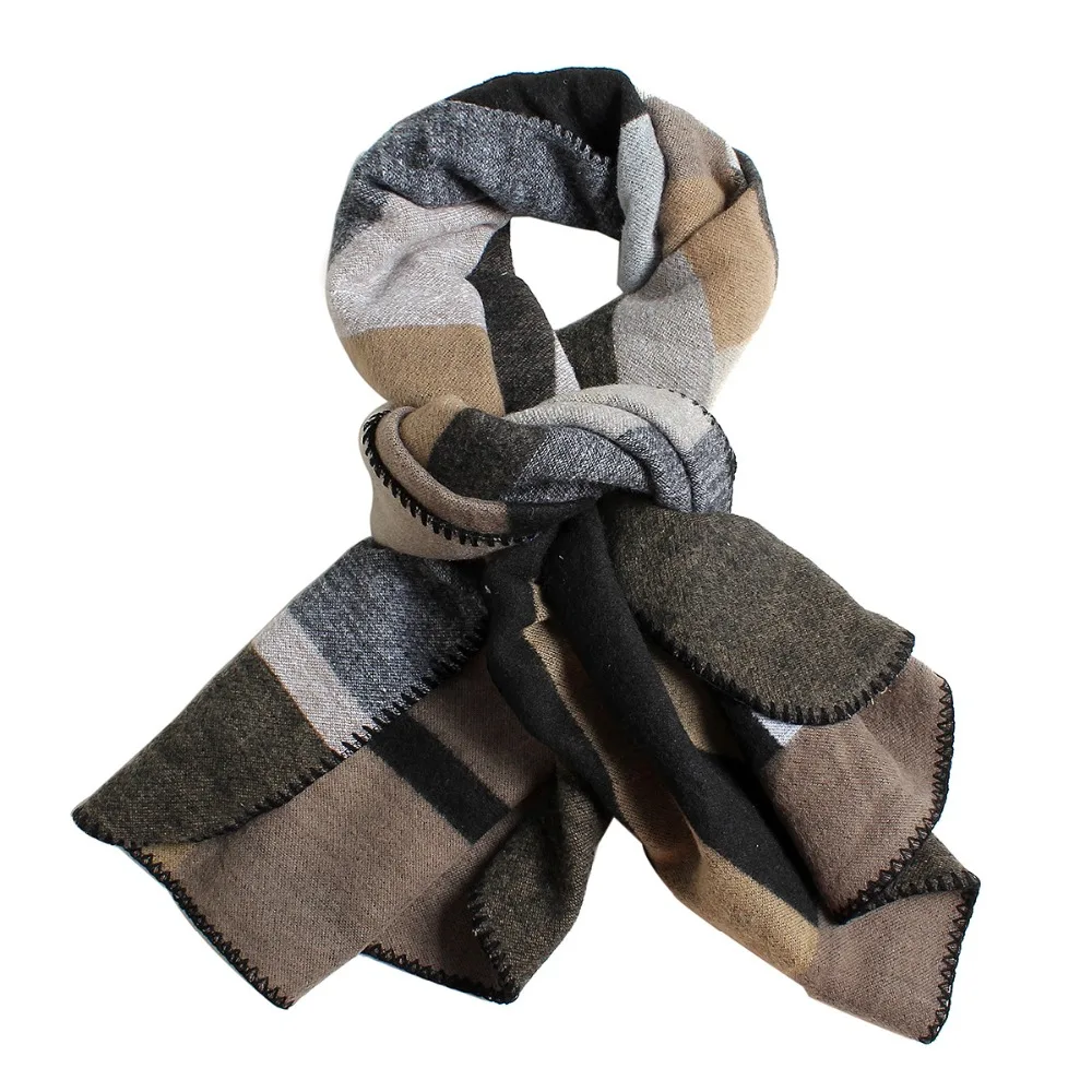 2017 New fashion font b tartan b font plaid cashmere scarf for women blanket scarf with
