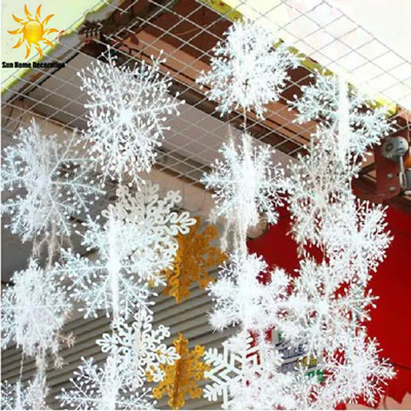 30 шт. белые рождественские орнаменты снежинки праздничные вечерние украшения для дома Decoracion Navidad подарок на год