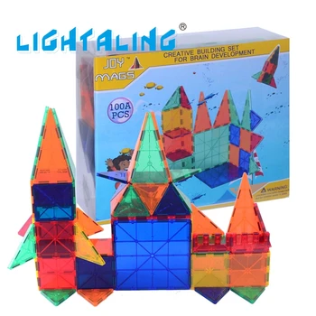 

Magnetic Toys 42/60/100pcs Building Tiles Blocks Brick Kids Learning Machine Children Gift Game Construction Stacking Sets