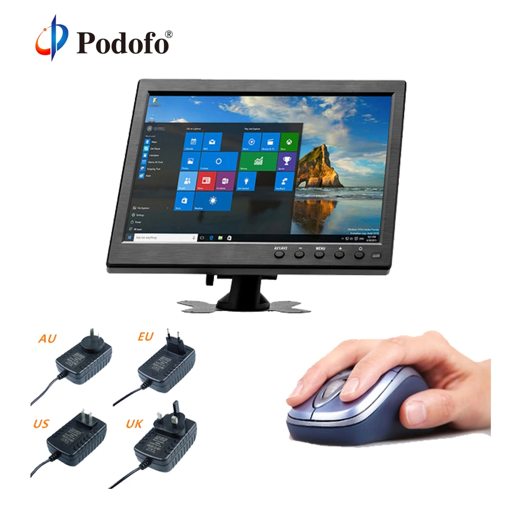 

AMPrime 10.1" TFT LCD Car Headrest Monitor VGA / HDMI / AV / USB / SD Port Compatible Input with Screen PC / DVD Player