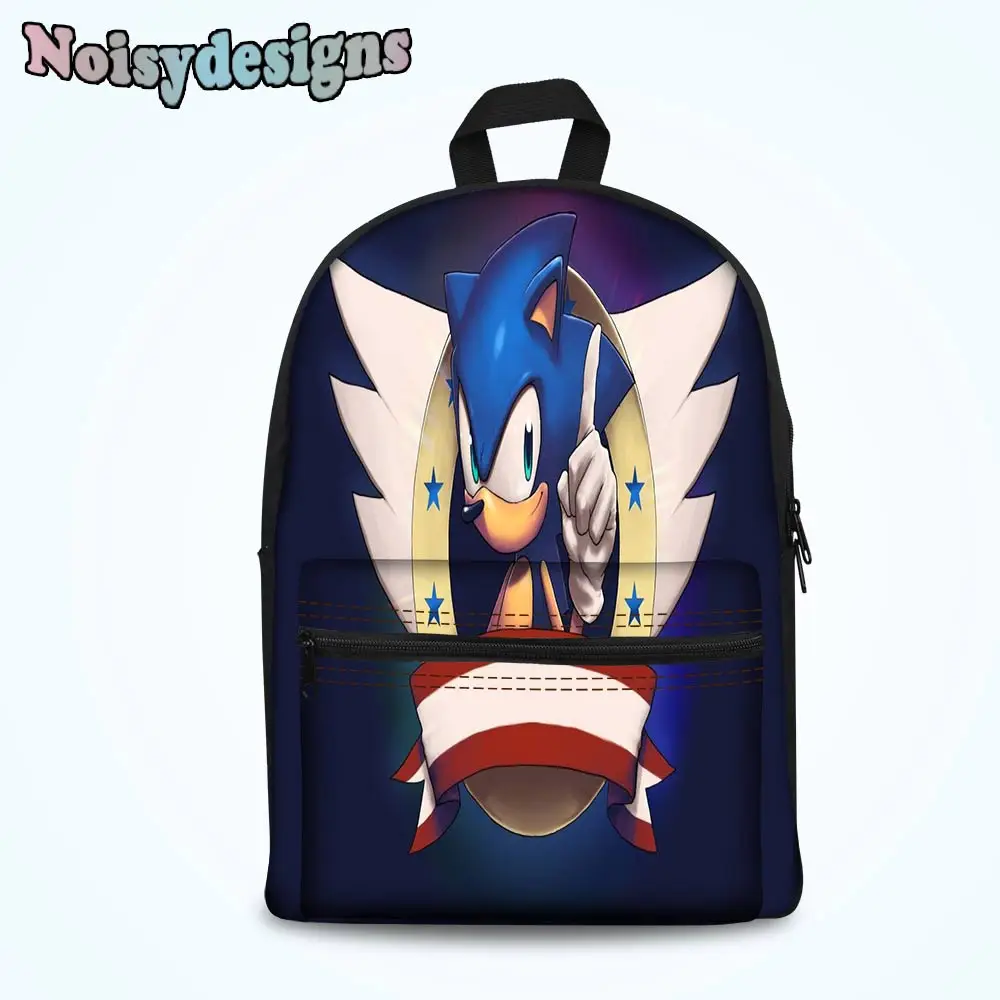 

Noisydesigns Backpack for Teenagers Boys Girl Sonic the Hedgehog Game Printed School Bag Children School Kids Casual Travel Bags
