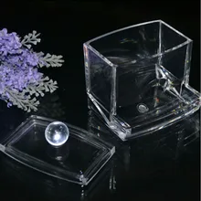 Storage Holders  Acrylic Container Make Up organizer Transparent Cotton Swab Storage Box Storage Case Portable Container Makeup