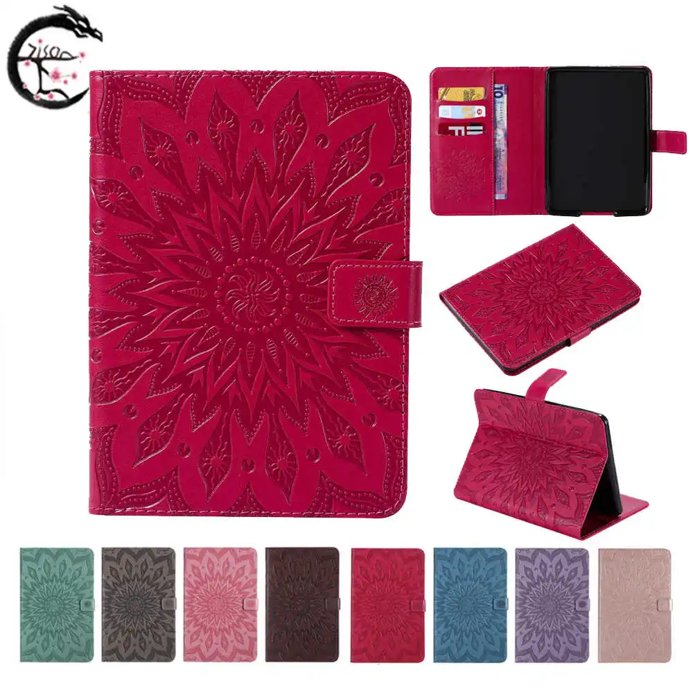 

Flip Cover Holder Leather Case for Amazon Kindle Paperwhite 4 2018 3 2 1 eBook Protective Cases Card Pocket Slots Covering Coque