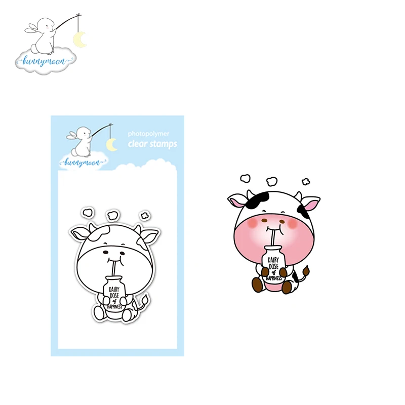 CH 2019 Cute milk cow Clear stamp Seal Yourself Scrapbooking Album Sheets Card Stamps | Дом и сад