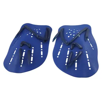 

2 Pcs Blue Plastic Swim Swimming Webbed Hand Paddles