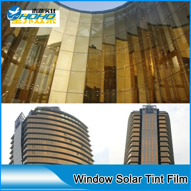 Premium Sun shade Film Beauty Gold Sliver window tint film Solar Control Window film 5ftx33ft (1