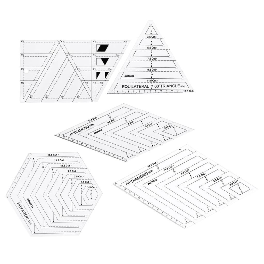PATCHWORK QUILTING TEMPLATE Pp Stencils Rulers Acrylic Templates £9.15