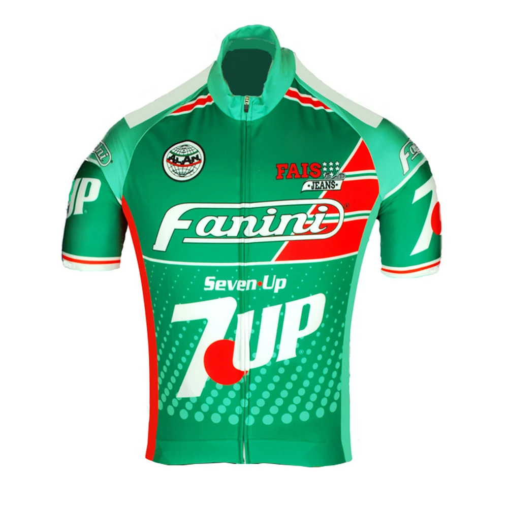 Pro Men cycling jersey summer Retro 7UP Short sleeved clothes Summer