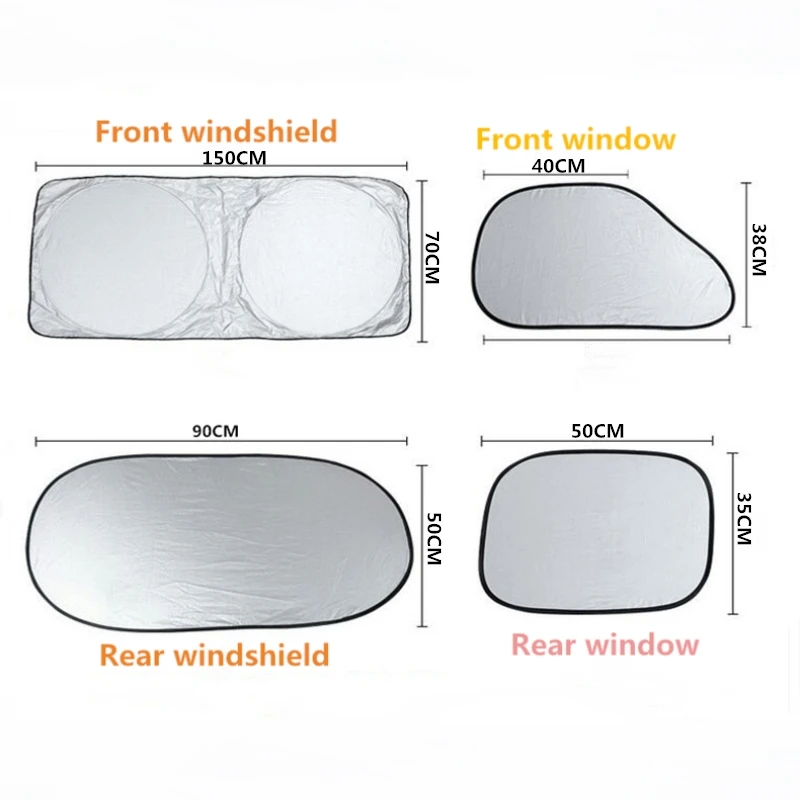 Car Sunshade Sun shade Front Rear Window Film Windshield Visor Cover UV Protect Reflector Car-styling High Quality 150 x 70cm