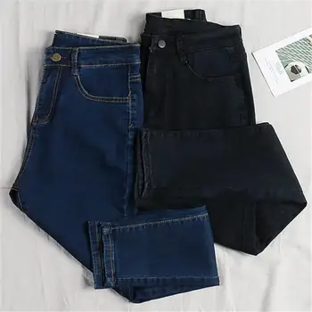 

4XL Plus Size Denim Jeans Women Casual Vintage High Waist Jeans Femme Denim Pencil Pants Loose Streetwear Mom Jeans Mujer Q1587