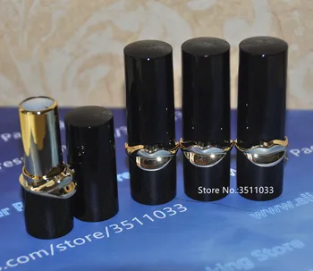 

20pcs 40pcs Empty Elegant Gold Mouth Shape Women Lipstick Tube Professional Cosmetic Lip Shape Black Lip Balm Container Bottle