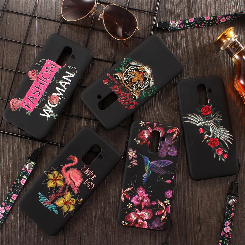 For Samsung Galaxy A7 2018 Case Cover Silicone 3D embossed flamingo Soft TPU Back Cover For Samsung A7 2018 A750 Coque Cases