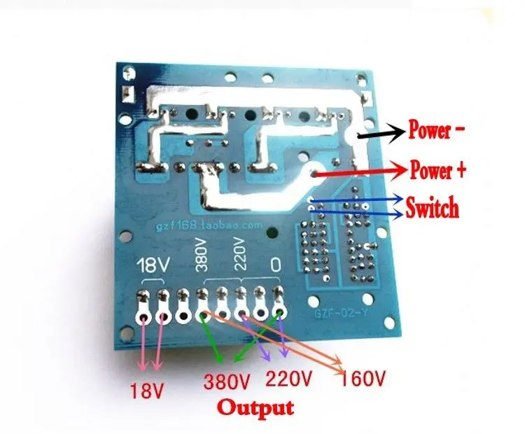 Обновленный DC-AC преобразователь 12 В до 220 В 380 в 18 В переменного тока 500 Вт Инвертор плата Трансформатор Мощность