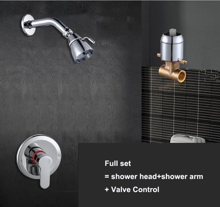 Copper Shower Set Hot Cold Water Control With Copper Adjustable
