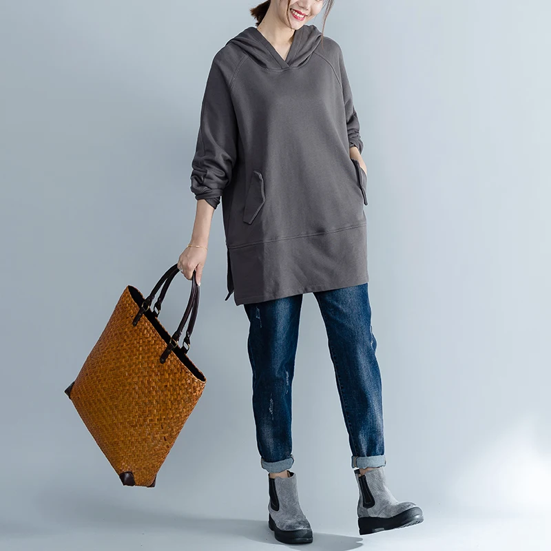 

Women's New 2019 Hooded Pullover Sweatershirt Loose Plus Size Harajuku Hoodie Sweatshirt Women