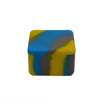 

50pcs 37ml Cube Non-Stick Reusable Silicone Dab wax Container jars in Premium Quality - BPA Free Bho slick oil silicone wax jar