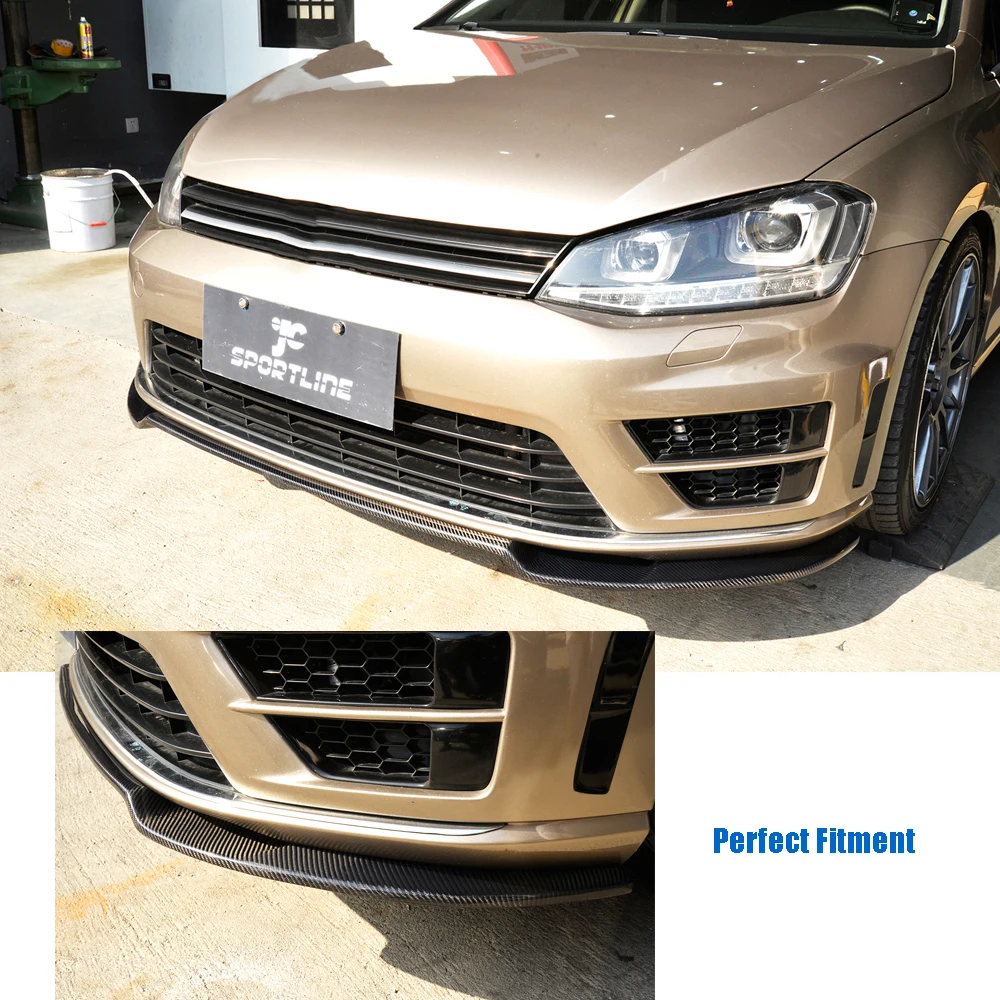 Спойлер для переднего бампера из углеродного волокна/FRP Volkswagen VW Golf 7 VII MK7 R Rline