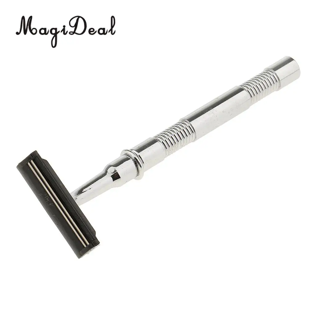 MagiDeal Mens Beard Grooming Kit with Shaving Brush Straight shaving Razor Bowl Safety Stand Men Facial Beard Cleaning 