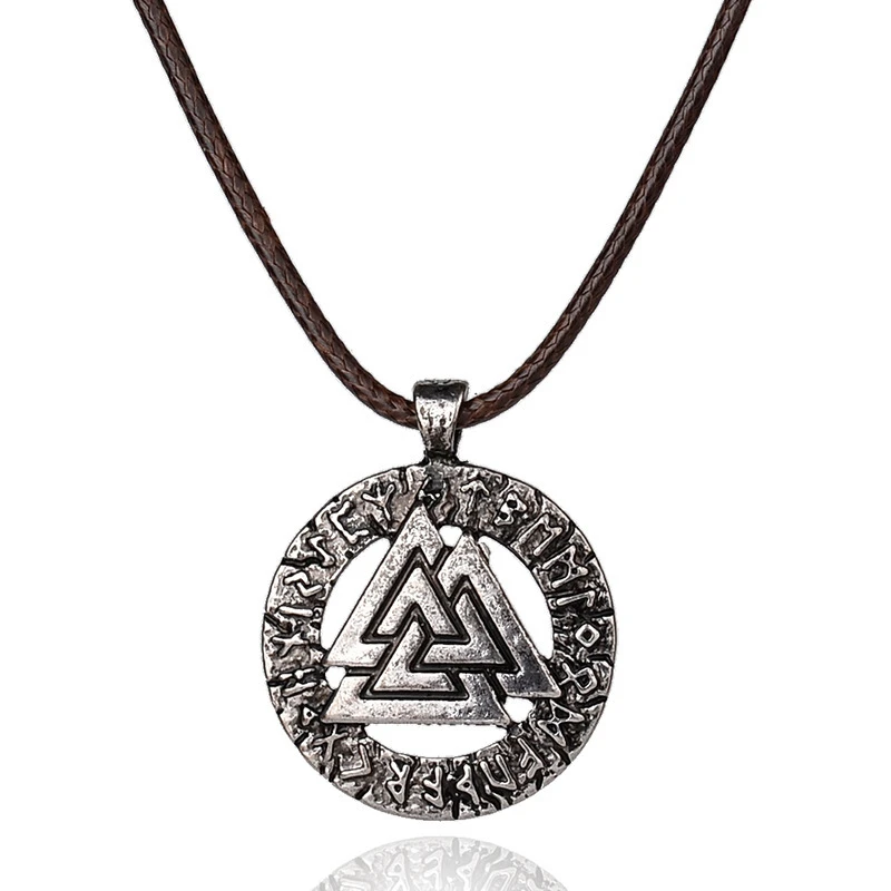 

1Pcs Pagan Amulet Pendant Odin 's Symbol Of Norse Viking Warrior Men Necklace Slavic Norway Valknut Scandinavian Viking Jewelry