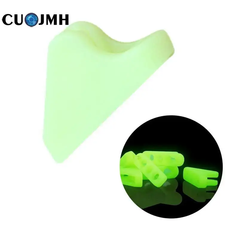 

10 Pcs Outdoor Luminous Rope Buckle Fluorescence Tent Triangle Buckle Plastic Fluorescent Safety Accessories Triangle Buckle