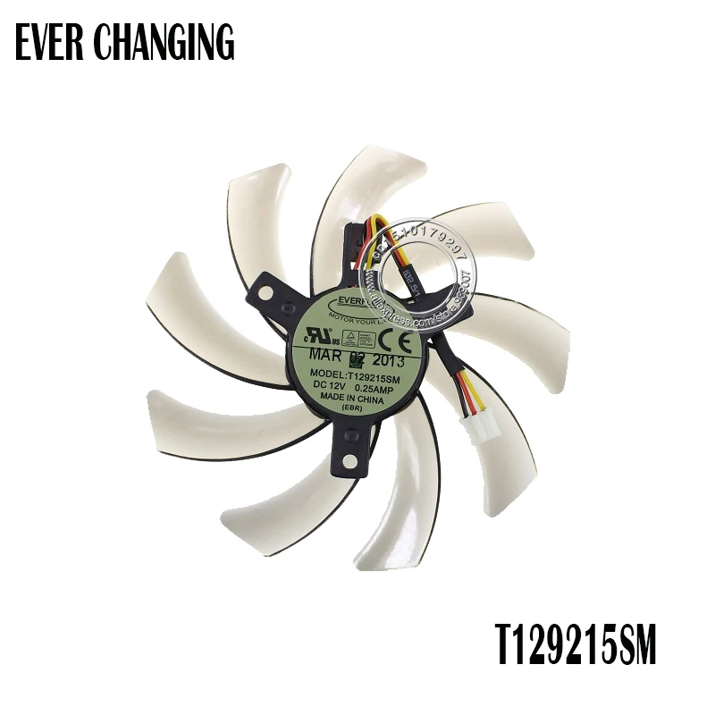 EVERCHANGING T129215SM 95 мм 3Pin 2Pin DC12V 0.25A для Gigabyte GTX660Ti GTX650 Графика карты вентилятор охлаждения