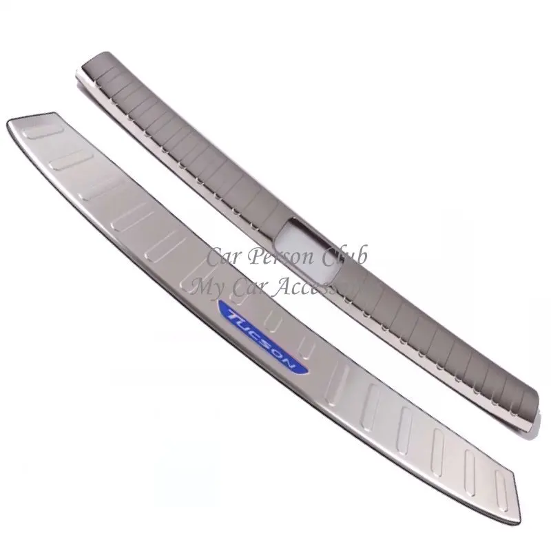

Stainless Steel Rear Bumper Protector Tail Trunk Guard Door Sill Pedal Cover For Hyundai Tucson 2019 Car-Styling Accessories