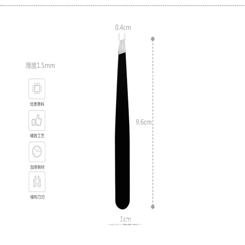 1/2 шт Профессиональный пинцет для удаления волос из нержавеющей стали с косым кончиком, пинцет для бровей, инструмент для макияжа, полезное красивое средство для удаления волос на лице