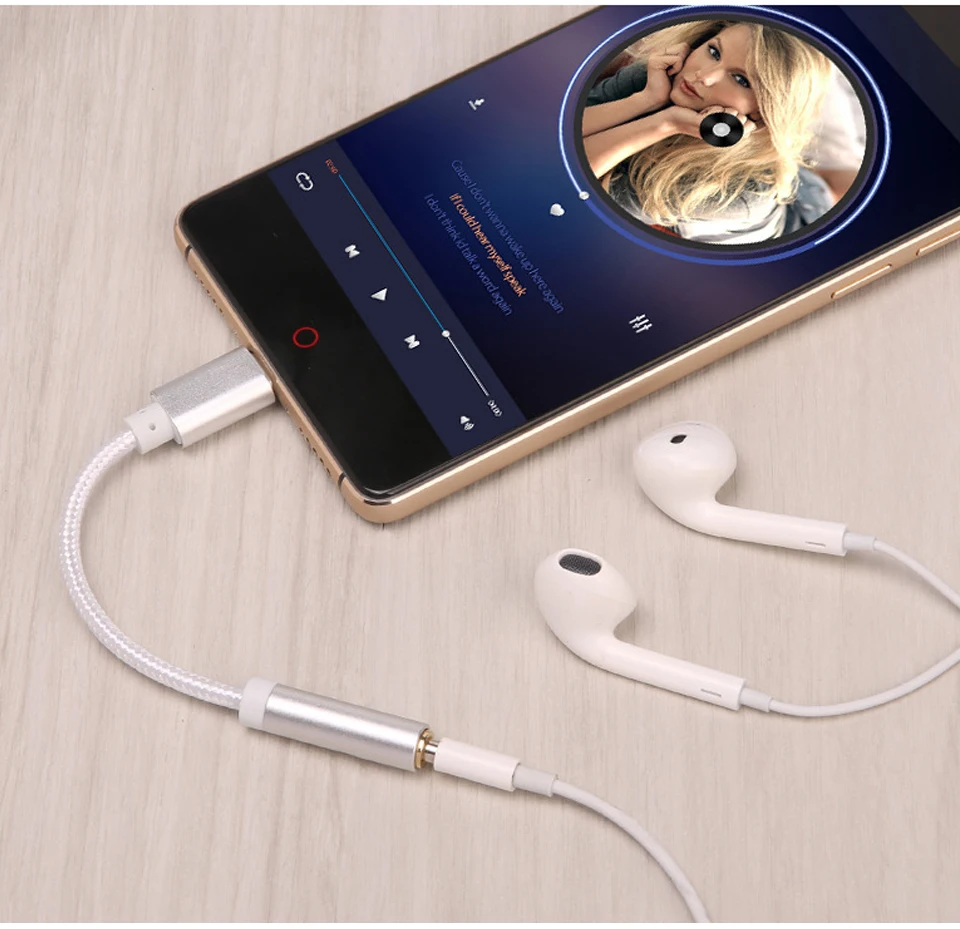 AUX Audio Cable USB Type C to 3.5 Earphone Adapter Type-C to 3.5mm Headphone Converter for xiaomi 6 Letv 2 2pro max2 Pro 3 (11)