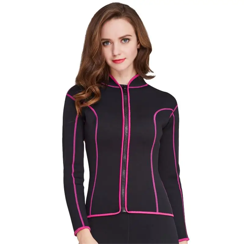 Women Plus Size Diving Wetsuit Keep Warm 2mm Neoprene Two Pieces Full