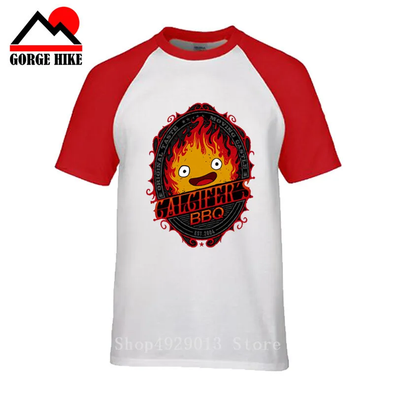 

Cute Studio Ghibli T Shirt Printing BBQ T-Shirt Cartoon Film Miyazaki Hayao Spirited Away No Face Man Totoro Fire-demon Calcifer