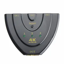 4 K x 2 K 3 en 1 out HDMI Commutateur Hub Splitter TV Switcher Ultra HD pour HDTV PC haute Qualité