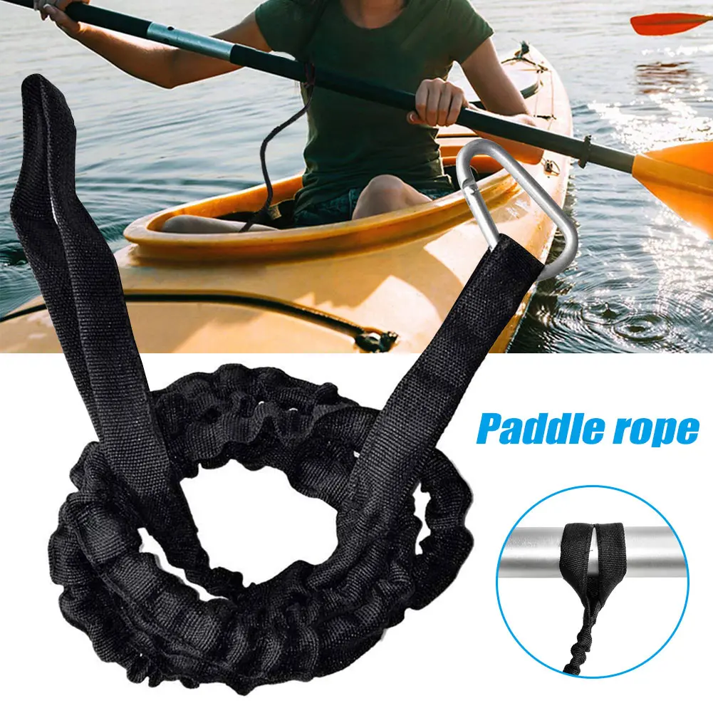 

1pcs Paddle Leash for Canoe Kayak Elastic Boat Ligature Aluminum Alloy Nylon BB55