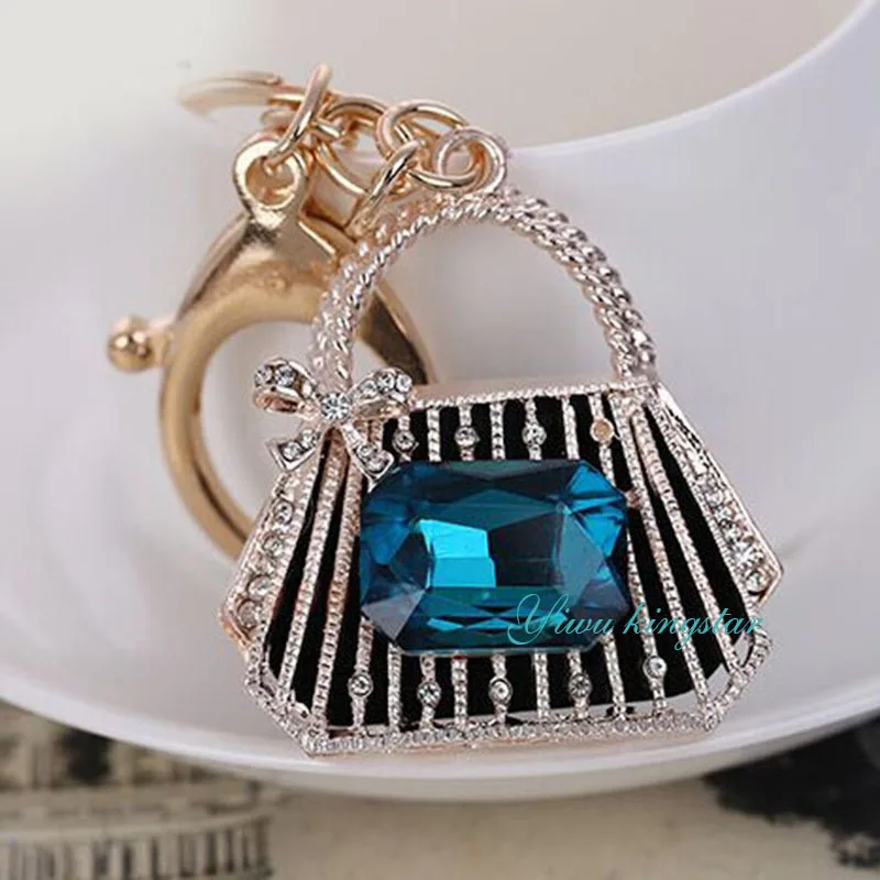 New Fashion Brilliant crystal women Key chain Noble Elegant Keychain