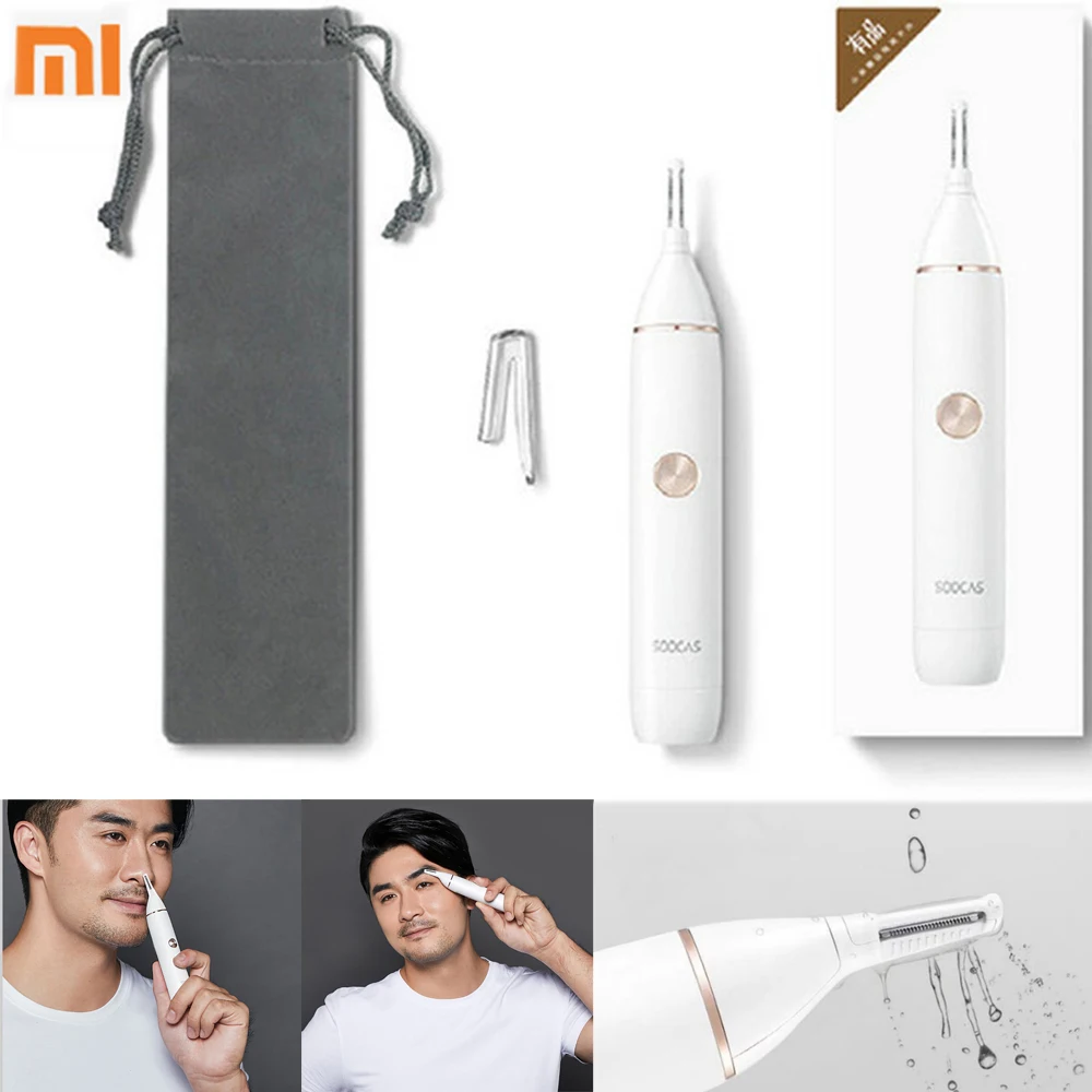 

Original XIAOMI SOOCAS Nose Hair Trimmer N1 Eyebrow Sharp Blade Body Wash Portable Minimalist Cleaner Trim Personal Daily Use