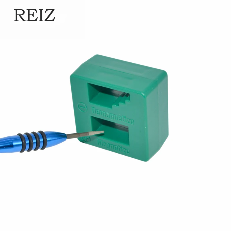 1REIZ 2 in 1 Fast Screwdriver Magnetizer Mini Magnetizer Demagnetizer Tool Screwdriver Stainless Steel Colour Send Random