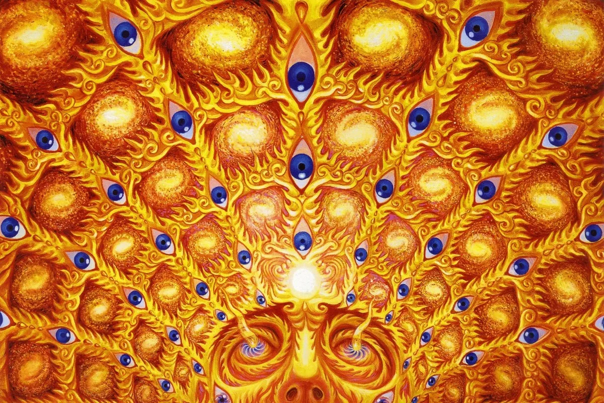 canvas fabric poster custom print trippy eyes psycheledic artwork YS71