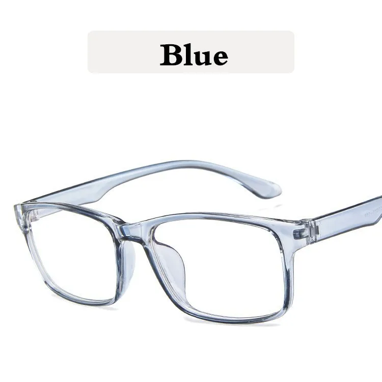 Новая Ретро мода плоская зеркальная прозрачная оправа для очков для мужчин и женщин тренд Дикие ретро искусство многофункциональная оправа для очков - Цвет оправы: Синий