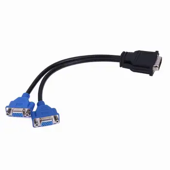 

Brand New DMS-59 Pin 5.9mm Male to 2 VGA 15 Pin Female Splitter Adapter Cable Dual Monitor System 59 for computer video cards