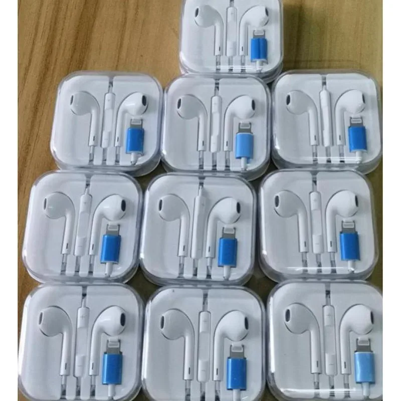 

10Pieces/lot Wired Bluetooth Lightning Earphone With Mic Stereo Bluetooth For Iphone 8 7 Plus X Xs Max Xr 10 Wired Headphone