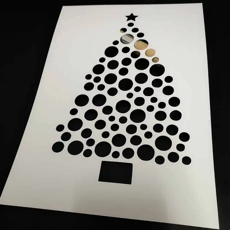 

Reusable Geometric Christmas Tree Stencil for Painting,Acrylic Paints,Chalk Paints,Furniture Painting,Craft Projects, A4