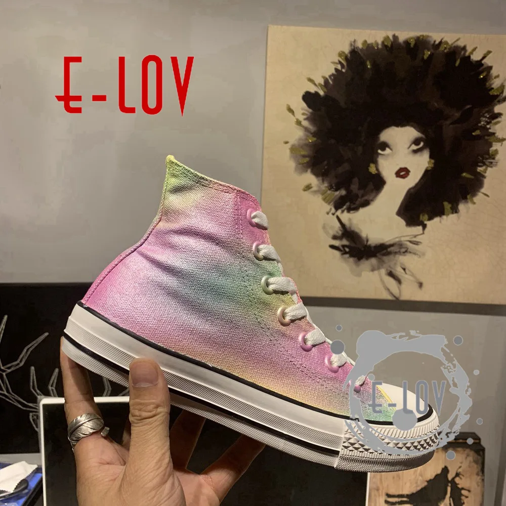 2019 Season Canvas Shoe Woman Student Chameleon Women's Shoes Hand Doodle Street Wind Sneakers Zapatos De Mujer Sapato Feminino 2019 Season Canvas Shoe Woman Student Chameleon Women's Shoes Hand Doodle Street Wind Sneakers Zapatos De Mujer Sapato Feminino