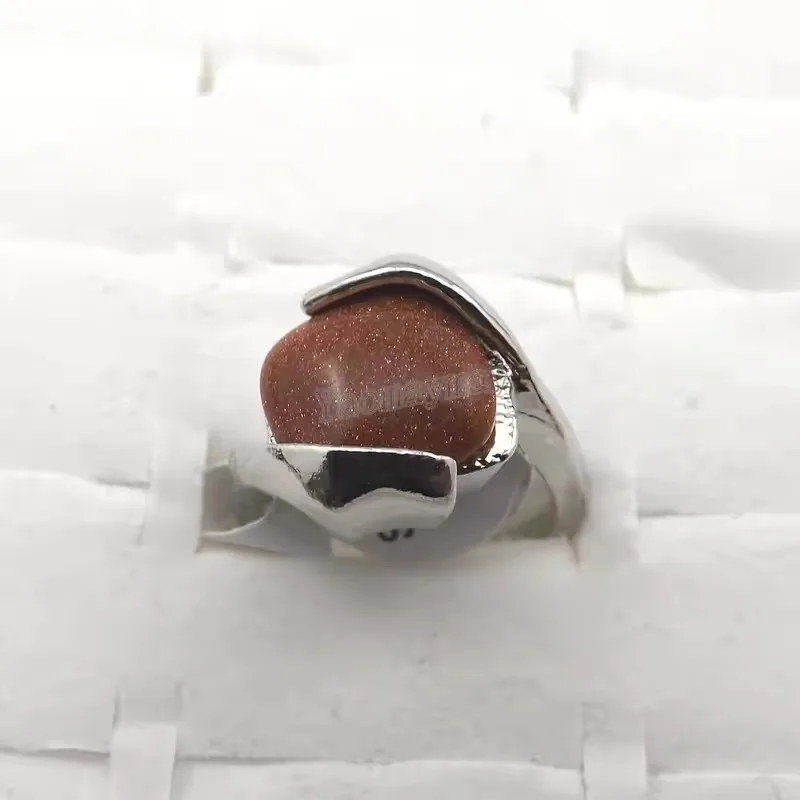 50 stücke mischen stil natur stein legierung ringe modeschmuck