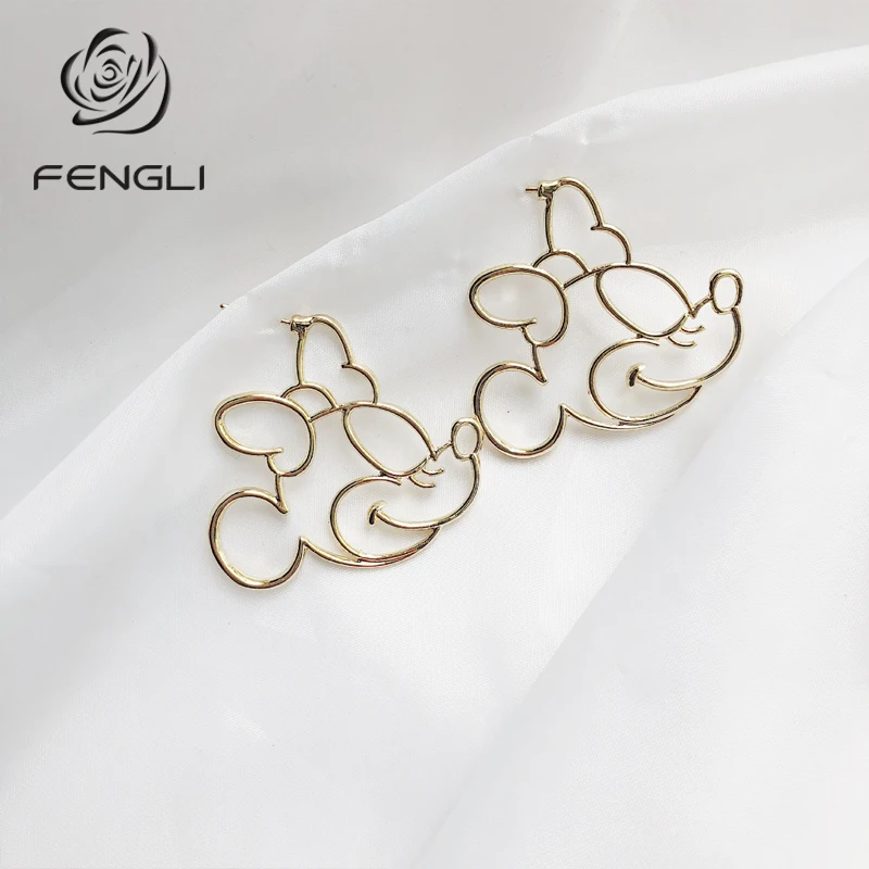 

Cute Cartoon Mickey Design Stud Earrings for Women Minnie Girl Kids Geometric Animal Lover Earring Jewelry Boucle d'oreille