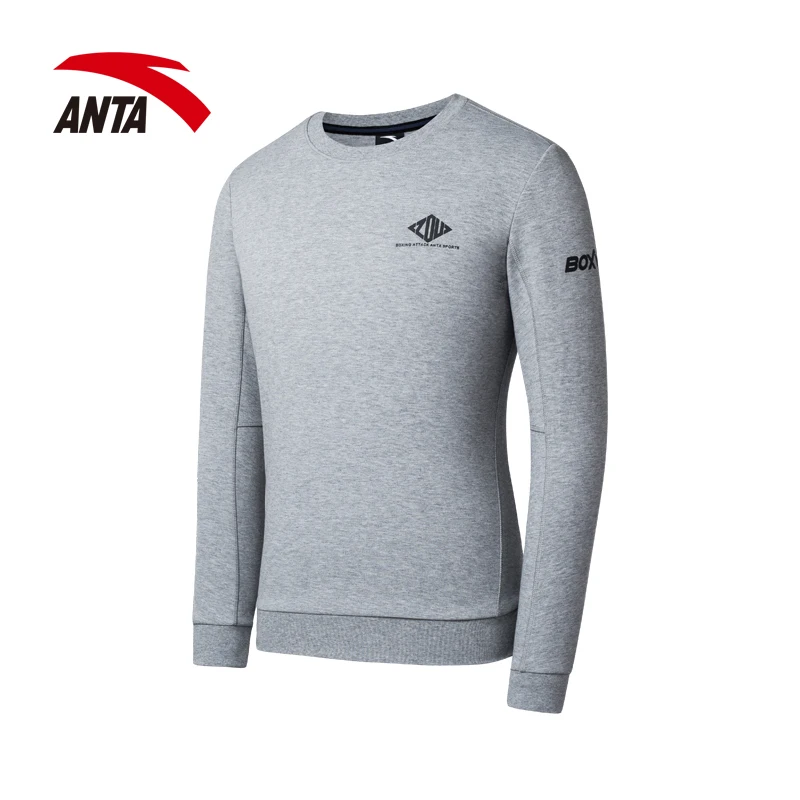 Anta Mens Sport Sweater T shirt All match Leisure Sports Shirt Sweater