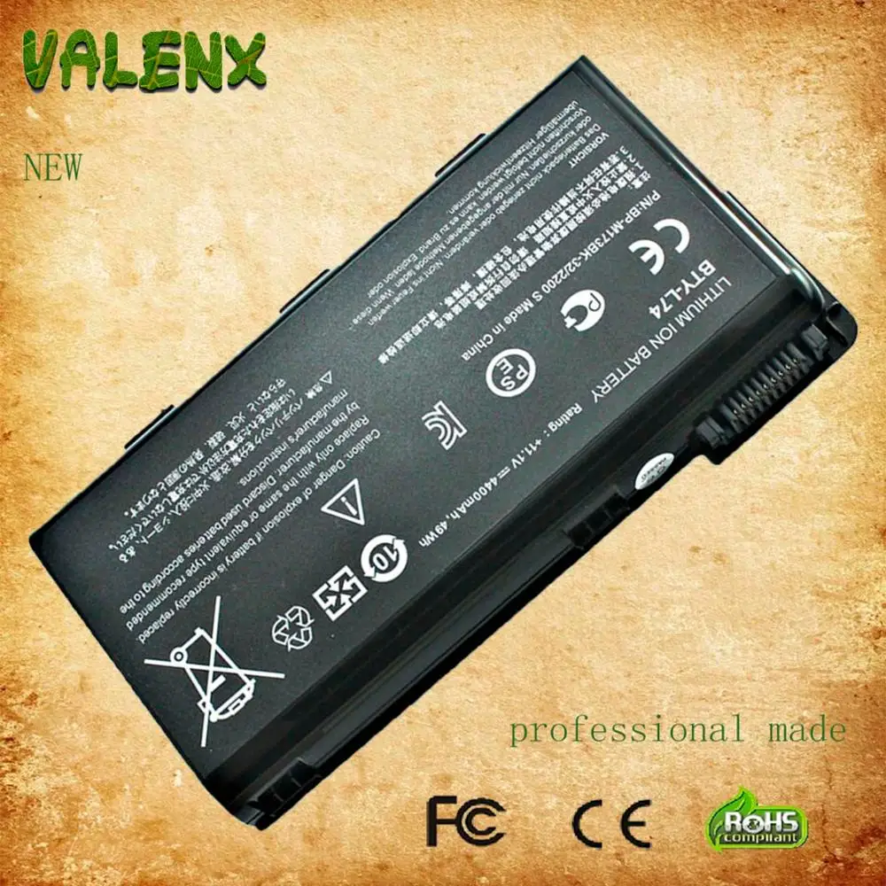New 6 cells laptop battery BTY L74 For MSI A5000 A6000 A6200 A6203