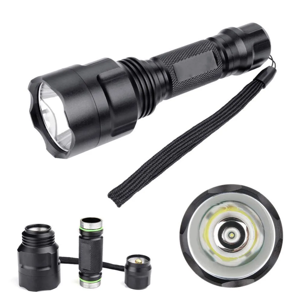 

super bright 3800LM Q5 LED Portable Flashlight 18650 battery waterproof Zoom Torch Lamp Light Aluminum Camping Cycling