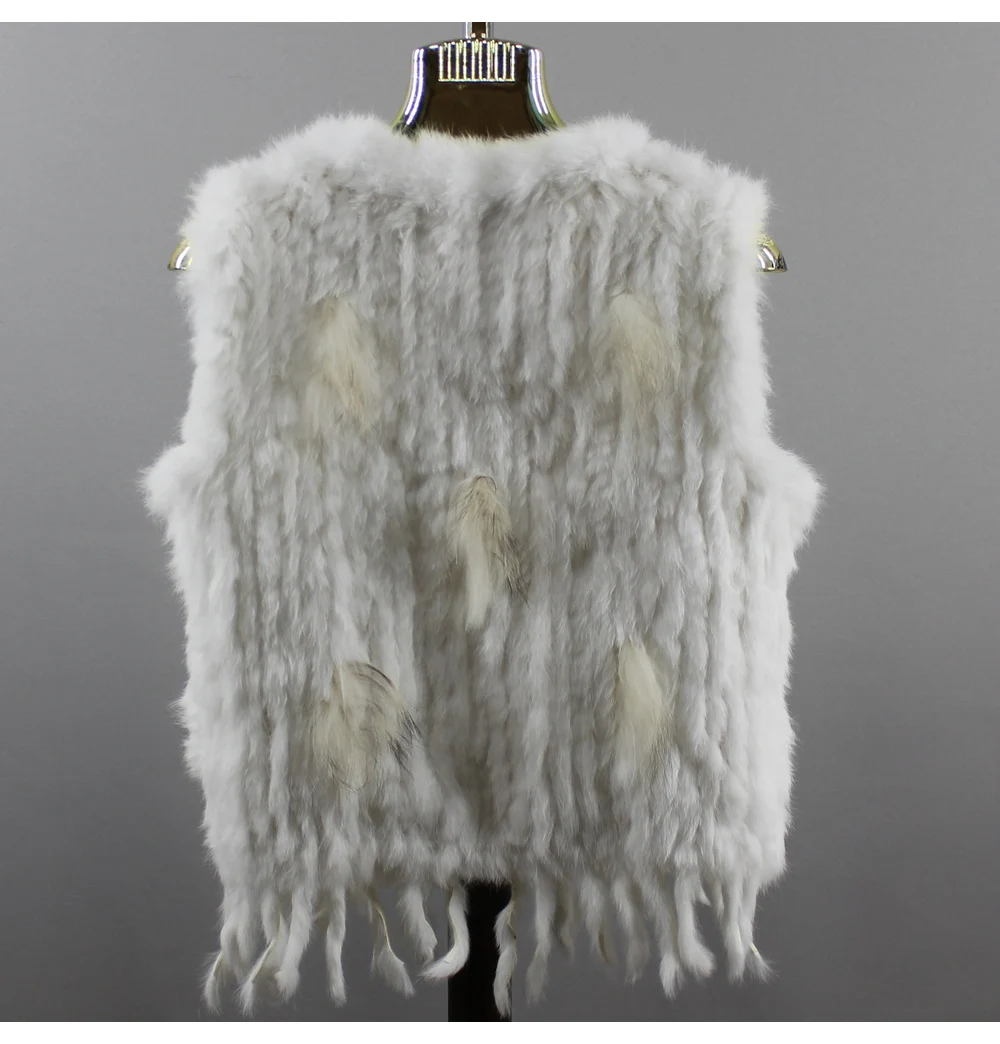 Hot Sell woman girl real rabbit fur vest jacket spring winter warm 100%genuine rabbit fur knit coat vest Retail and wholesale