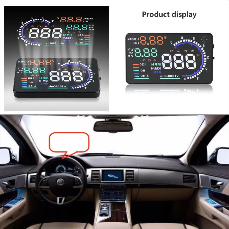 Для Jaguar XF/ XJ/ XE/ XJR 2015 2016 Автомобиль HUD Дисплей безопасное вождение Экран проектор